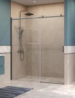 Душевая дверь BelBagno Soft Close-2 SOFT_CLOSE-2-BF-1-180-C-GM 180 см стекла прозрачные, профиль оружейная сталь