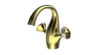 Смеситель для раковины Bravat Swan F14287G-ENG золото