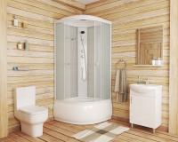 Душевая кабина с крышей Niagara Promo 83081424 четверть круга  90x90 стекла матовые, профиль белый