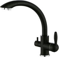 Смеситель для кухни Paulmark Essen Es213001-308 с подключением к фильтру чёрный матовый