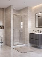 Душевая дверь BelBagno Uno UNO-195-BF-3-90-C-Cr 90 см стекла прозрачные, профиль хром