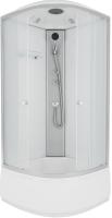 Душевая кабина с крышей Niagara Eco NG-7307-14 четверть круга  80x80 стекла матовые, профиль матовый хром