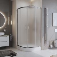 Душевой угол BelBagno Uno UNO-195-R-2-100-P-Cr четверть круга 100x100 стекла рифленые, профиль хром