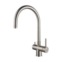 Смеситель для кухни Paulmark Heller He213218-SS с подключением к фильтру нержавеющая сталь