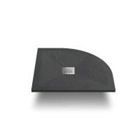 Душевой поддон низкий Vincea VST-4SQ VST-4SQ9090A четверть круга литьевой мрамор 90x90 темно-серый матовый