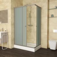 Душевой угол Niagara Eco NG-012-14Q 120x80 стекла матовые, профиль матовый хром
