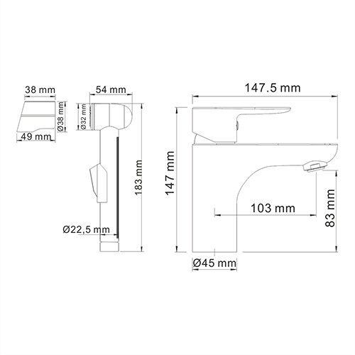 Смеситель для раковины Wasserkraft Leine 3508 хром