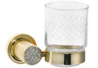 Стакан для зубных щеток Boheme Royal Cristal 10924-G настенная цвет золото