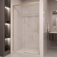 Душевая дверь Vincea Stella VDS-1ST130CLG 130 см стекла прозрачные, профиль брашированное золото