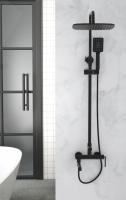 Душевая система со смесителем BelBagno Acqua ACQUA-VSCM-NERO монтаж настенная без термостата черный матовый