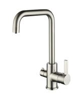 Смеситель для кухни Paulmark Logas Lo213021-NI с подключением к фильтру никель