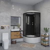 Душевая кабина с крышей Niagara Classic NG-6508-14 четверть круга  90x90 стекла тонированные, профиль черный