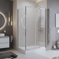 Душевой угол BelBagno Uno UNO-195-AH-1-100/80-C-Cr прямоугольный 100x80 стекла прозрачные, профиль хром