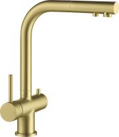 Смеситель для кухни Timo Saona 2356/17FL с подключением к фильтру матовое золото