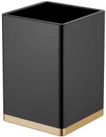 Стакан для зубных щеток Boheme  10961-B-G Black&Gold