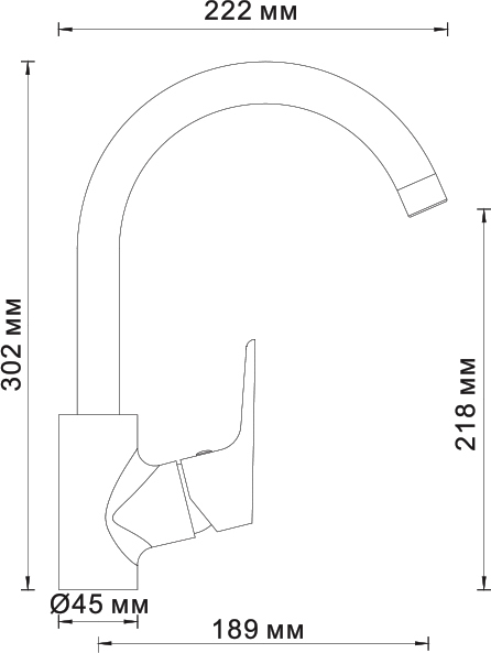Смеситель для кухни Wasserkraft Lippe 4507 без подключения к фильтру хром