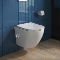 Унитаз подвесной BelBagno Uno BB3105CHR-BS/SC Rimless фаянс белый