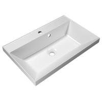 Раковина мебельная прямоугольная BelBagno  BB700/450-LV-MR-AST литьевой мрамор цвет белый