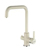 Смеситель для кухни Paulmark Logas Lo213021-331 с подключением к фильтру белый