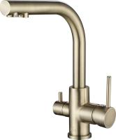 Смеситель для кухни Paulmark Essen Es213011-BR с подключением к фильтру бронза