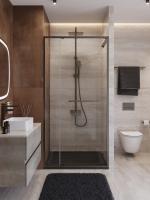Душевая дверь складная Cezares Lux LUX-B-FS-11-110-C-GM 110 см стекла прозрачные профиль оружейная сталь