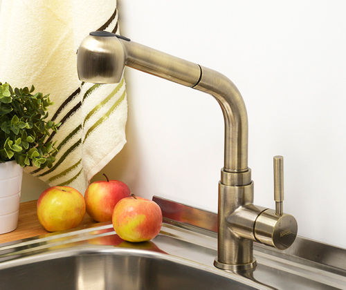 Смеситель для кухни Wasserkraft  A8237 без подключения к фильтру светлая бронза