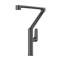 Смеситель для кухни Omoikiri Tara 4994374 без подключения к фильтру вороненая сталь