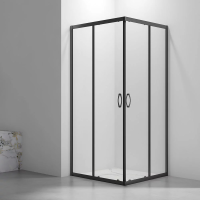 Душевой угол Veconi Rovigo RV101B-90-01-C5 квадратная  90x90 стекла прозрачные, профиль черный
