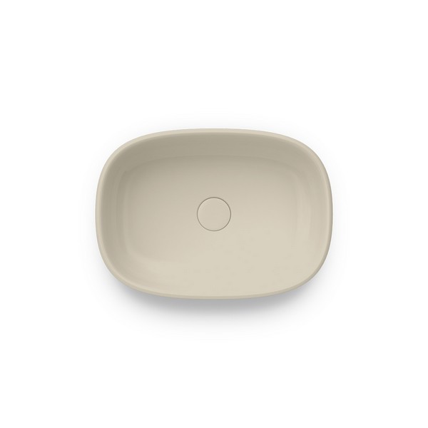Раковина накладная овальная Kerama Marazzi Circo CI.wb.50/SAN фарфор цвет светло-бежевый матовый