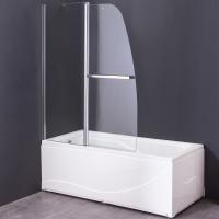 Шторка для ванны распашная  Grossman  GR-100/2 120 см, стекла прозрачные, профиль хром