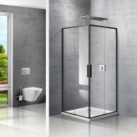 Душевой угол Vincea Slim VSS-2SL900CLB квадратная  90x90 стекла прозрачные, профиль матовый черный