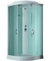Душевая кабина с крышей Timo Eco TE-0709P четверть круга  90x90 стекла матовые, профиль белый