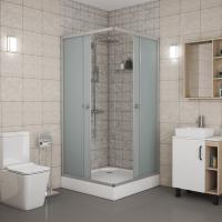 Душевой угол Niagara Eco NG-009-14Q 90x90 стекла матовые, профиль матовый хром