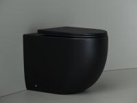 Унитаз приставной Ceramica Nova Metropol CN4004MB Rimless фарфор черный матовый