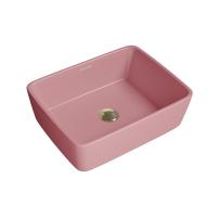 Раковина  прямоугольная Grossman Color GR-3016PIM фаянс цвет розовый матовый