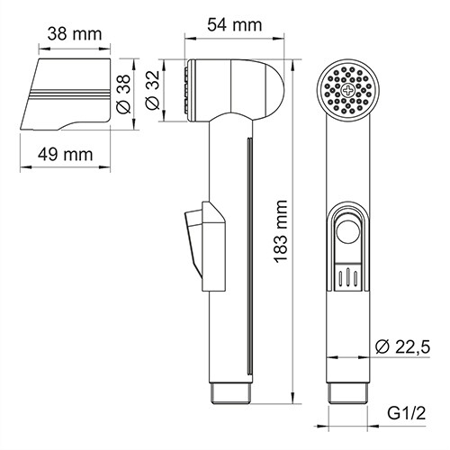Верхний душ Wasserkraft  A029 хром 