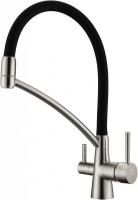 Смеситель для кухни Paulmark Siegen Si213111-NI с подключением к фильтру никель