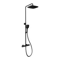 Душевая система со смесителем Ravak 10° Free black X070160 монтаж настенная с термостатом черный матовый