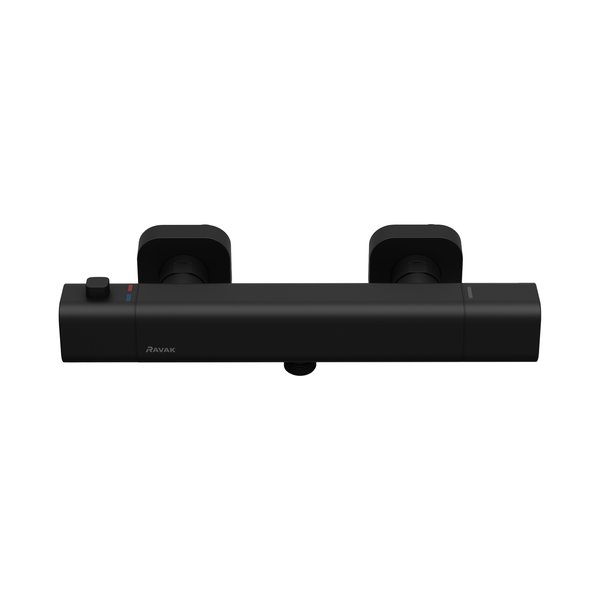 Смеситель для душа Ravak 10° Free black X070154 настенный 
с термостатом черный матовый