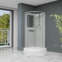 Душевая кабина без крыши RGW AN-208 381320899-12 четверть круга  90x90 стекла прозрачные, профиль матовый хром