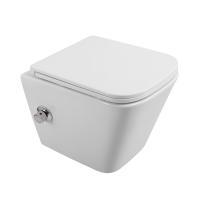 Унитаз подвесной BelBagno Due DUE BB3103CHR-BS/SC Rimless фаянс белый