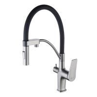 Смеситель для кухни Lemark Bronx LM3761GM с подключением к фильтру графит