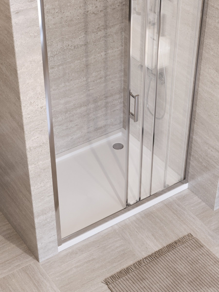 Душевая дверь BelBagno Uno UNO-195-BF-3-100-P-Cr 100 см стекла рифленые, профиль хром