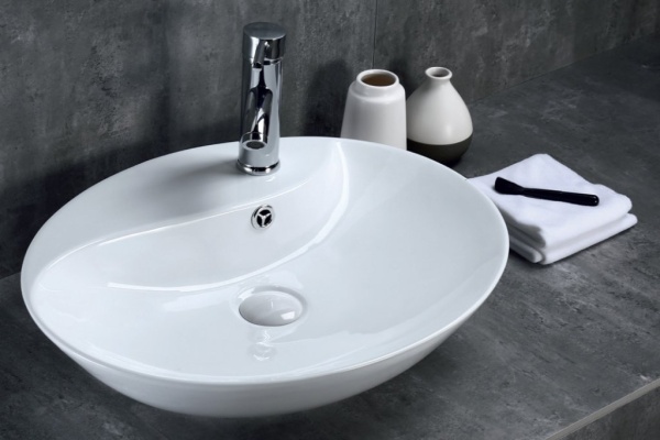Раковина накладная овальная BelBagno  BB1370 фаянс цвет белый