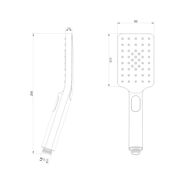 Лейка для душа Lemark  LM8123GM графит 