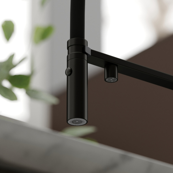 Смеситель для кухни Sancos Imola SC4010MB с подключением к фильтру матовый черный/черный