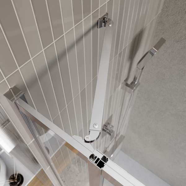Душевой угол BelBagno Luce LUCE-AH-22-105/100-C-Cr прямоугольный 105х100 стекла прозрачные, профиль хром