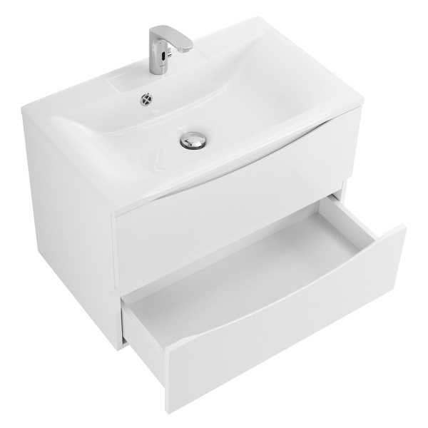 Тумба под раковину подвесная BelBagno Marino MARINO-650-2C-SO-BL-P 65 см  2 ящика цвет Bianco Lucido 