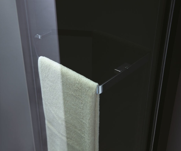 Душевая кабина с крышей Orans Diamond SR-89106S Black пятиугольная  130x130 стекла прозрачные, профиль черный