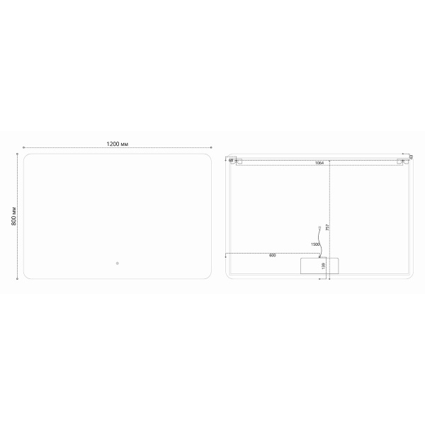 Зеркало с подсветкой Vincea  VLM-3BE120 120x80 сенсор